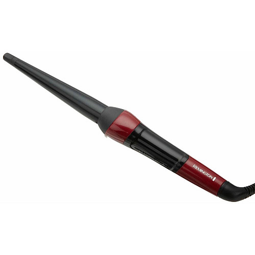 Плойка Remington Silk Curling, конусная, >300Вт, D-13-25mm, 120-220С, керамика, черно-красный