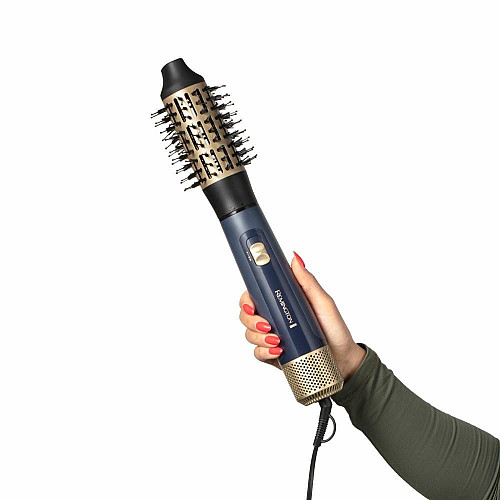 Фен-щетка Remington Sapphire Luxe, 1000Вт, 2 режима, иониз-я, холл. обдув, керамика, сапфировый