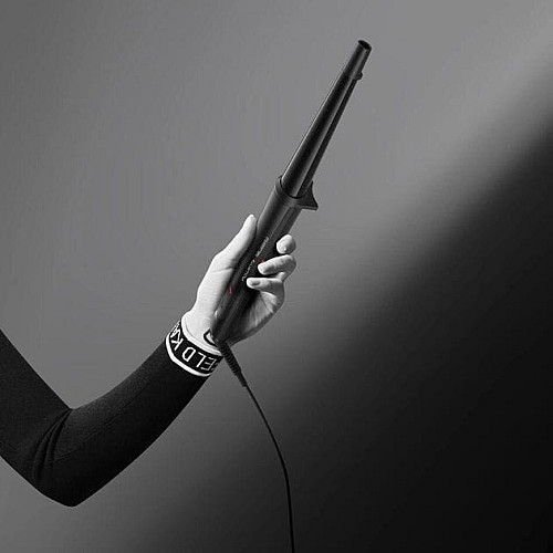 Плойка Rowenta x Karl Lagerfeld Conical Curler, конусна, 40Вт, 120-200С, турмалін, чорний