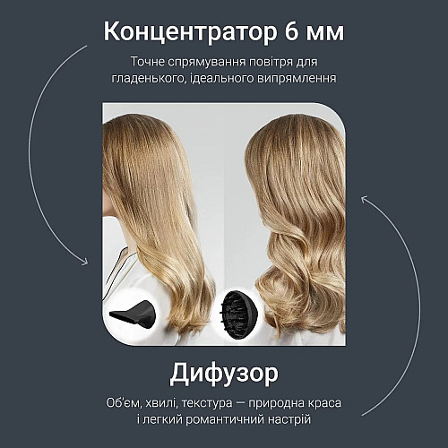 Фен Rowenta Tiny, 1600Вт, 3 режими, дифузор, іоніз-я, хол. обдув, зелено-чорний