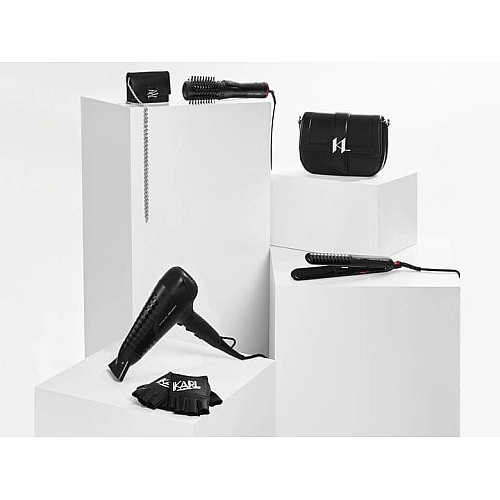 Выпрямитель Rowenta x Karl Lagerfeld Optiliss, >240Вт, темп.режимов-10, 130-230С, ионизация, керамика, турмалин, черный