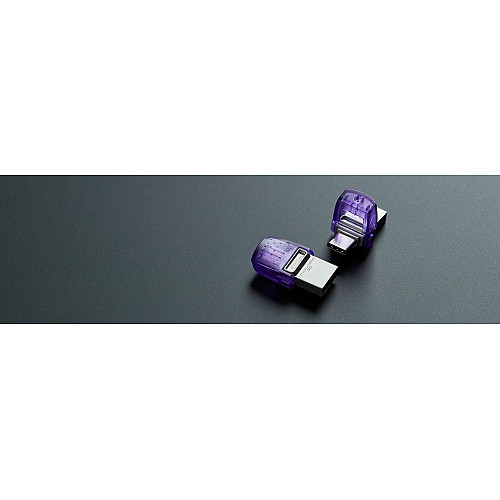 Накопичувач Kingston  128GB USB 3.2 Type-A Gen1 + Type-C DT microDuo 3C R200MB/s