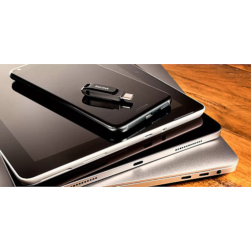 Накопичувач SanDisk  512GB USB 3.1 Type-A + Type-C Ultra Dual Drive Go Чорний