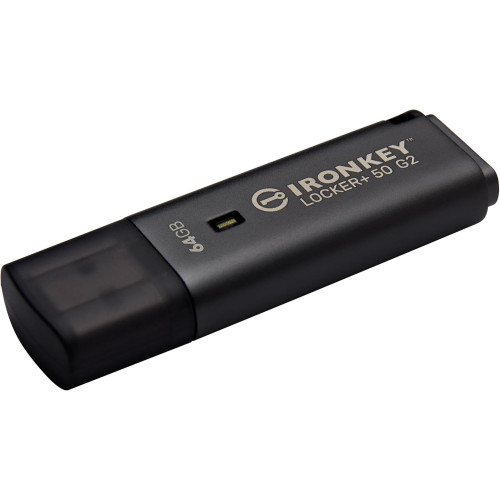 Накопичувач Kingston   64GB USB 3.2 Type-A Gen1 IronKey Locker+ 50 G2