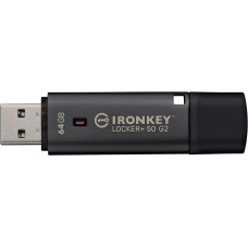 Накопичувач Kingston   64GB USB 3.2 Type-A Gen1 IronKey Locker+ 50 G2