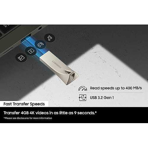 Накопитель Samsung 512GB USB 3.1 Type-A Bar Plus Серый