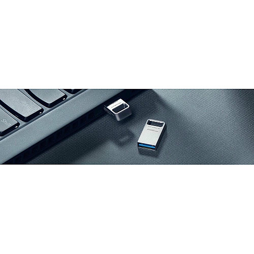 Накопичувач Kingston  128GB USB 3.2 Type-A Gen1 DT Micro R200MB/s Metal