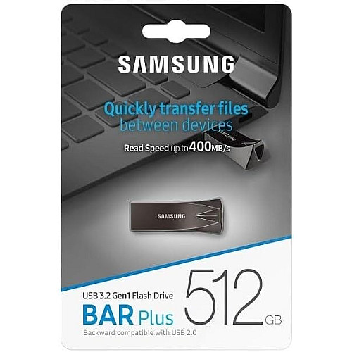 Накопитель Samsung 512GB USB 3.1 Type-A Bar Plus Серый