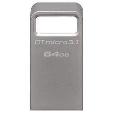 Накопичувач Kingston   64GB USB 3.2 Type-A Gen1 DT Micro R200MB/s Metal