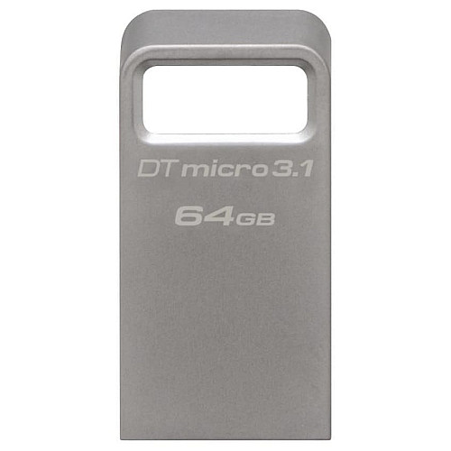 Накопичувач Kingston   64GB USB 3.2 Type-A Gen1 DT Micro R200MB/s Metal
