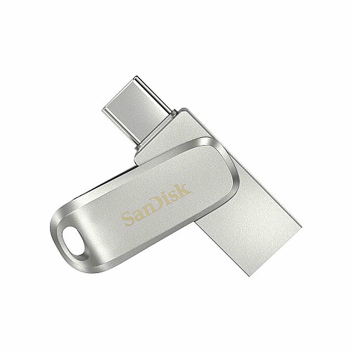 Накопитель SanDisk 32GB USB 3.1 Type-A + Type-C Dual Drive Luxe Серебряный
