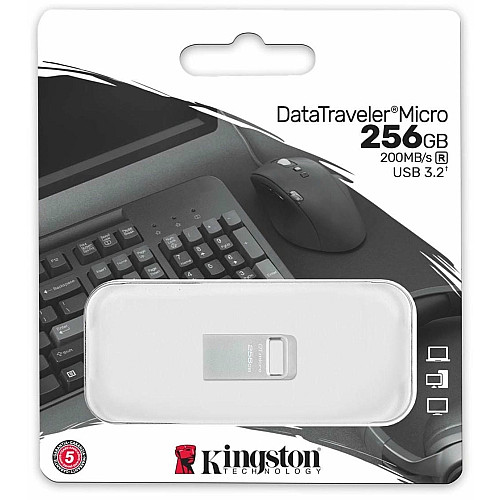 Накопитель Kingston 256GB USB 3.2 Type-A Gen1 DT Micro R200MB/s