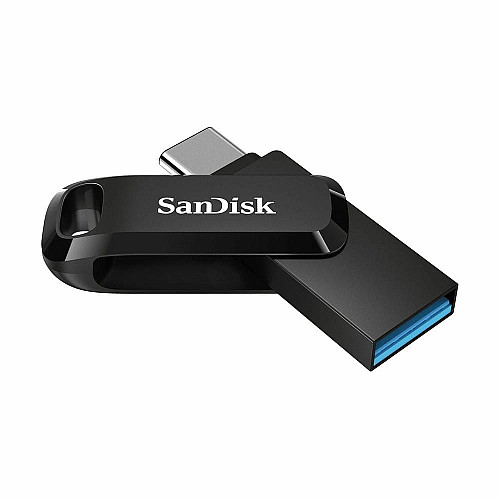 Накопитель SanDisk 64GB USB 3.1 Type-A + Type-C Ultra Dual Drive Go Черный