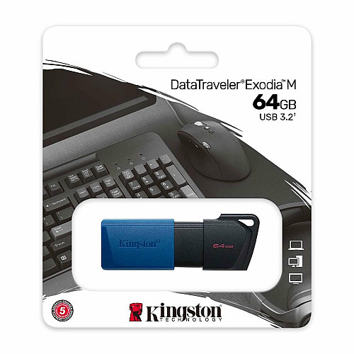 Накопитель Kingston 64GB USB 3.2 Type-A Gen1 DT Exodia M