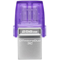 Накопитель Kingston 256GB USB 3.2 Type-A+Type-C DT microDuo 3C R200MB/s