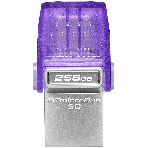 Накопичувач Kingston  256GB USB 3.2 Type-A + Type-C DT microDuo 3C R200MB/s