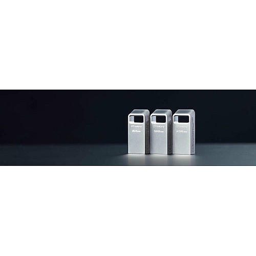 Накопичувач Kingston  128GB USB 3.2 Type-A Gen1 DT Micro R200MB/s Metal