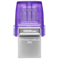 Накопитель Kingston 128GB USB 3.2 Type-A Gen1 + Type-C DT microDuo 3C R200MB/s