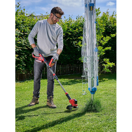 Тример акумуляторний Einhell GE-CT 18/25-1 Li - Solo 18В 8400об/хв 25см пластикові ножі + волосінь 2.0кг без АКБ та ЗП