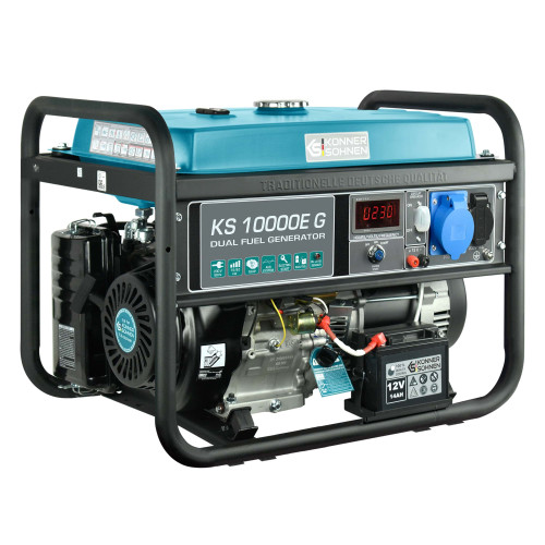 Генератор газобензиновий Konner&Sohnen KS 10000E G, LPG 230В, 8.0кВт, електростартер, 87кг