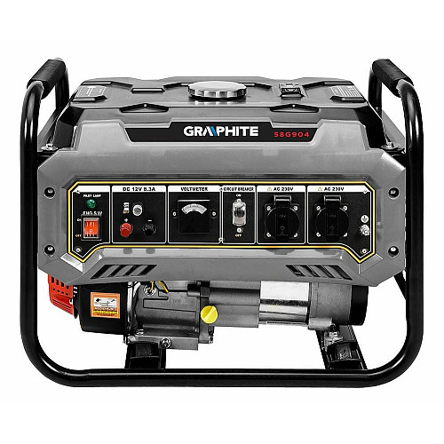 Генератор бензиновый GRAPHITE 230В, 2/2.2кВт, ручной стартер, 40кг
