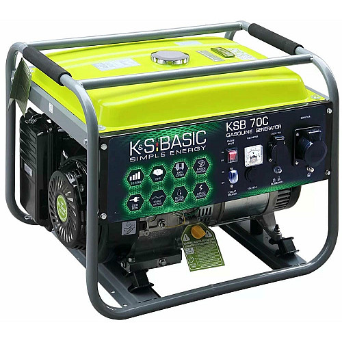 Бензиновый генератор Konner&Sohnen Basic KSB 70C, 230В, 5-5.5кВт, ручной стартер, 66.6кг