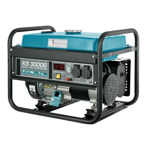 Генератор газобензиновий Konner&Sohnen KS 3000G LPG, 230В, 3.0кВт, ручний стартер, 45.4кг