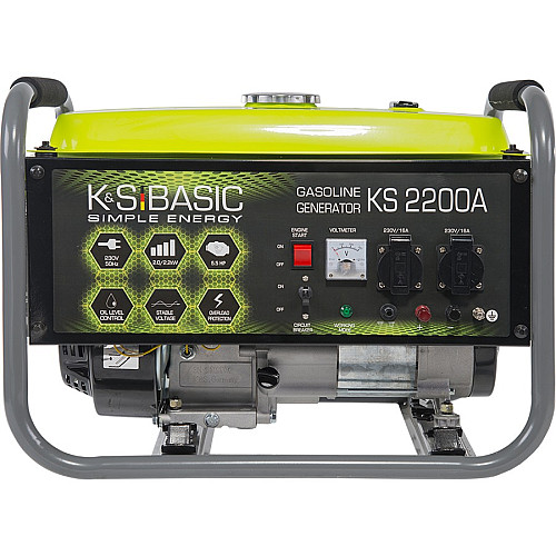 Генератор бензиновий Konner&Sohnen KSB 2200A, 230В, 2.0 кВт, ручний стартер, 33.2кг