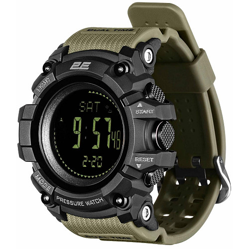 Тактичний годинник 2E Armor GT Army Green з компасом та крокоміром