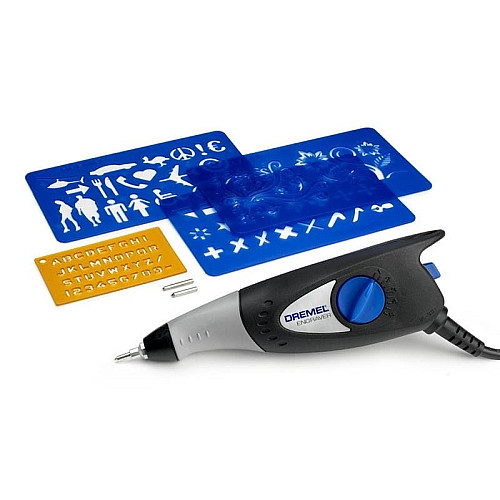 Шліфмашина шліфувально-гравірувальна Dremel 290-3/4 Engraver 35Вт 6000об/хв +3 насадки і 4 трафарети 0.31кг
