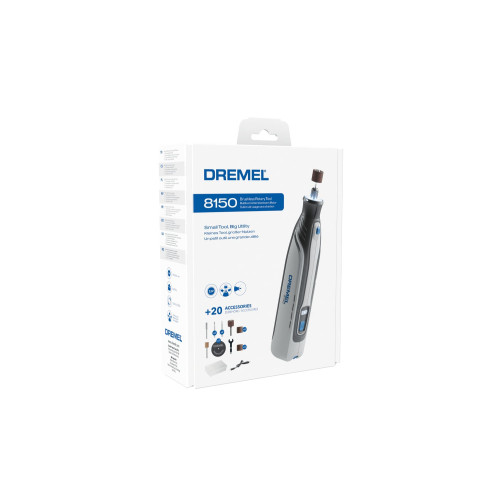 Шліфмашина шліфувально-гравірувальна Dremel 8150-20 7.2В 1х2А·год 5000-30000об/хв LED-світло ЗП 0.43кг
