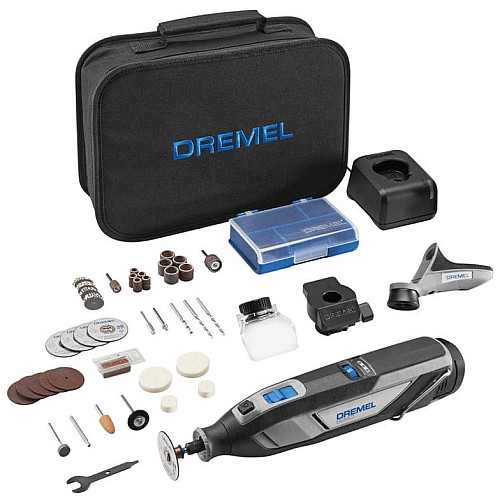 Шліфмашина шліфувально-гравірувальна акумуляторна Dremel 8240-3/45 12В 1х2А·год 5000-35000об/хв 45 аксесуарів ЗП 0.66кг