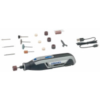 Шліфмашина шліфувально-гравірувальна акумуляторна Dremel Lite 7760-15 3.6В 1х2А·год 8000-25000об/хв 15 насадок 195см ЗП USB 0.27кг