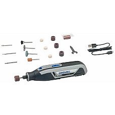 Шліфмашина шліфувально-гравірувальна акумуляторна Dremel Lite 7760-15 3.6В 1х2А·год 8000-25000об/хв 15 насадок 195см ЗП USB 0.27кг