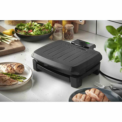 Гриль George Foreman прижимной Immersa Small, 1100Вт, темп. режимов-1, съемные пластины, металл, пластик, черный