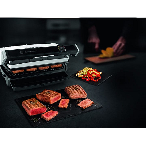 Гриль Tefal прижимной OptiGrill Elite XL 2200Вт, темп. режимов-16, съемные пластины, металл