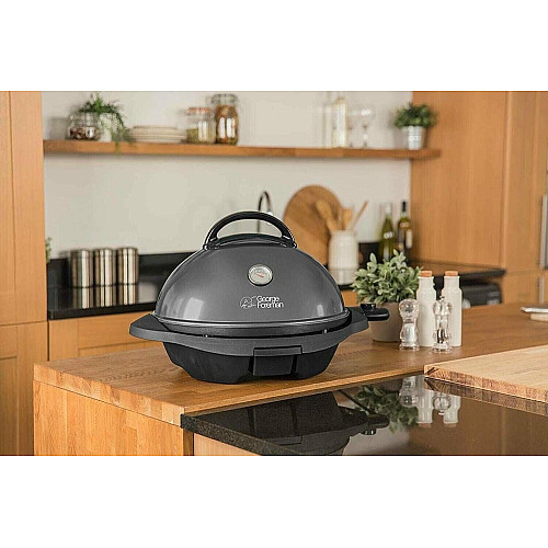 Гриль Russell Hobbs барбекю Indoor Outdoor 2400Вт, темп. режимов-5, диаметр-43.5см, съемные пластины, металл, черный