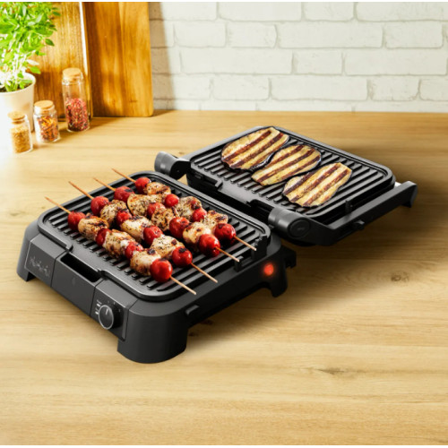 Гриль Tefal прижимний SuperGrill 4in1 2000Вт, темп. режимів-3, з`ємні пластини, метал