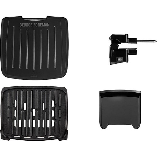 Гриль George Foreman прижимной Immersa Medium, 1300Вт, темп. режимов-1, съемные пластины, металл, пластик, черный