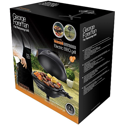 Гриль Russell Hobbs барбекю Indoor Outdoor 2400Вт, темп. режимов-5, диаметр-43.5см, съемные пластины, металл, черный