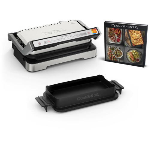 Гриль Tefal прижимний OptiGrill 4in1 XL 2200Вт, темп. режимів-4, з`ємні пластини, форма для випічки, метал