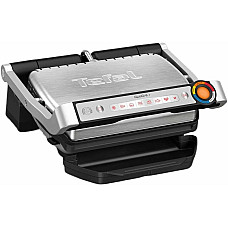 Гриль Tefal притискний OptiGrill+ 2000Вт, темп. режимів-4, знімні пластини, алюміній, метал