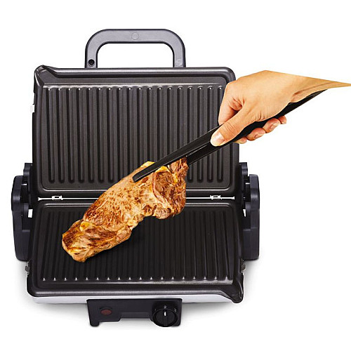 Гриль Tefal прижимний MinuteGrill 1600Вт, темп. режимів-3, з`ємні пластини, розкриття на 180°, метал