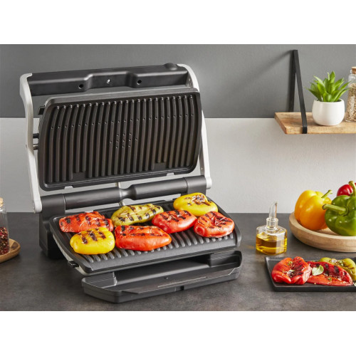 Гриль Tefal прижимний OptiGrill+ XL 2000Вт, темп. режимів-4, з`ємні пластини, алюміній, метал