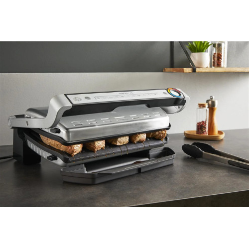 Гриль Tefal прижимний OptiGrill+ XL 2000Вт, темп. режимів-4, з`ємні пластини, алюміній, метал