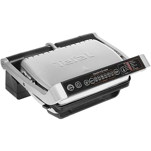 Гриль Tefal притискний OptiGrill+ Initial 2000Вт, темп. режимів-5, знімні пластини, метал