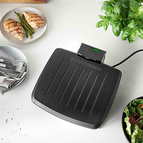 Гриль George Foreman прижимной Immersa Medium, 1300Вт, темп. режимов-1, съемные пластины, металл, пластик, черный