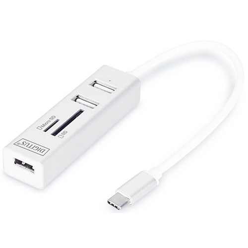Хаб DIGITUS USB-C > 3xUSB-A/SD/MicroSD