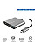 Хаб Trust Dalyx 3-in-1 USB-С > USB-А 3.2/USB-С/HDMI, Алюминий, 0.1м, черный