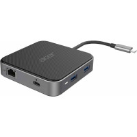 Хаб Acer USB-С > HDMI/DP/2xUSB-A3.2/USB-C/RJ45/mini-jack, 0.15м, чорний